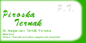 piroska ternak business card